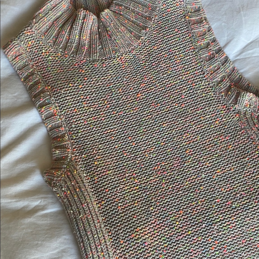 Anthropologie Gray Knit Sweater Vest